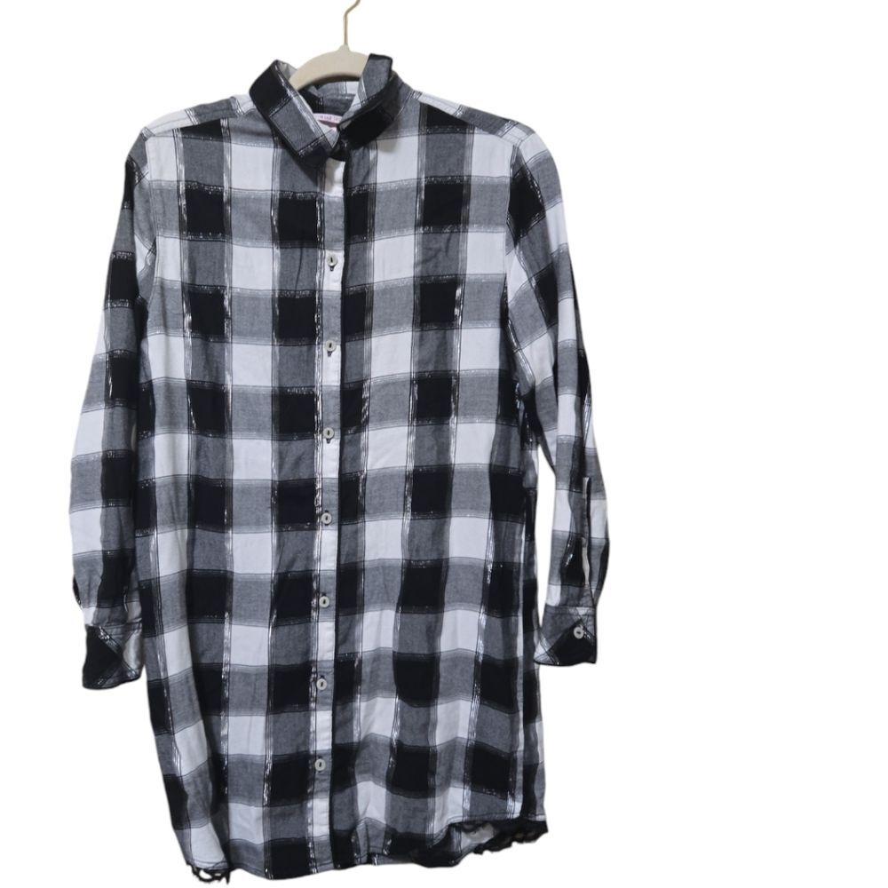 Victoria's Secret Plaid Button Down Sleep Shirt - S